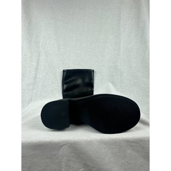 Wild Fable Womens Black Faux Leather Knee High Platform Block Heel Boots Size 7 - Picture 6 of 8
